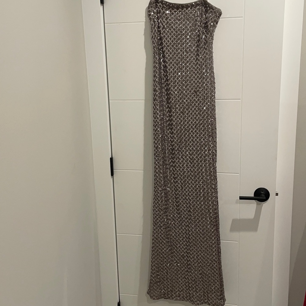 Aqua silver gown